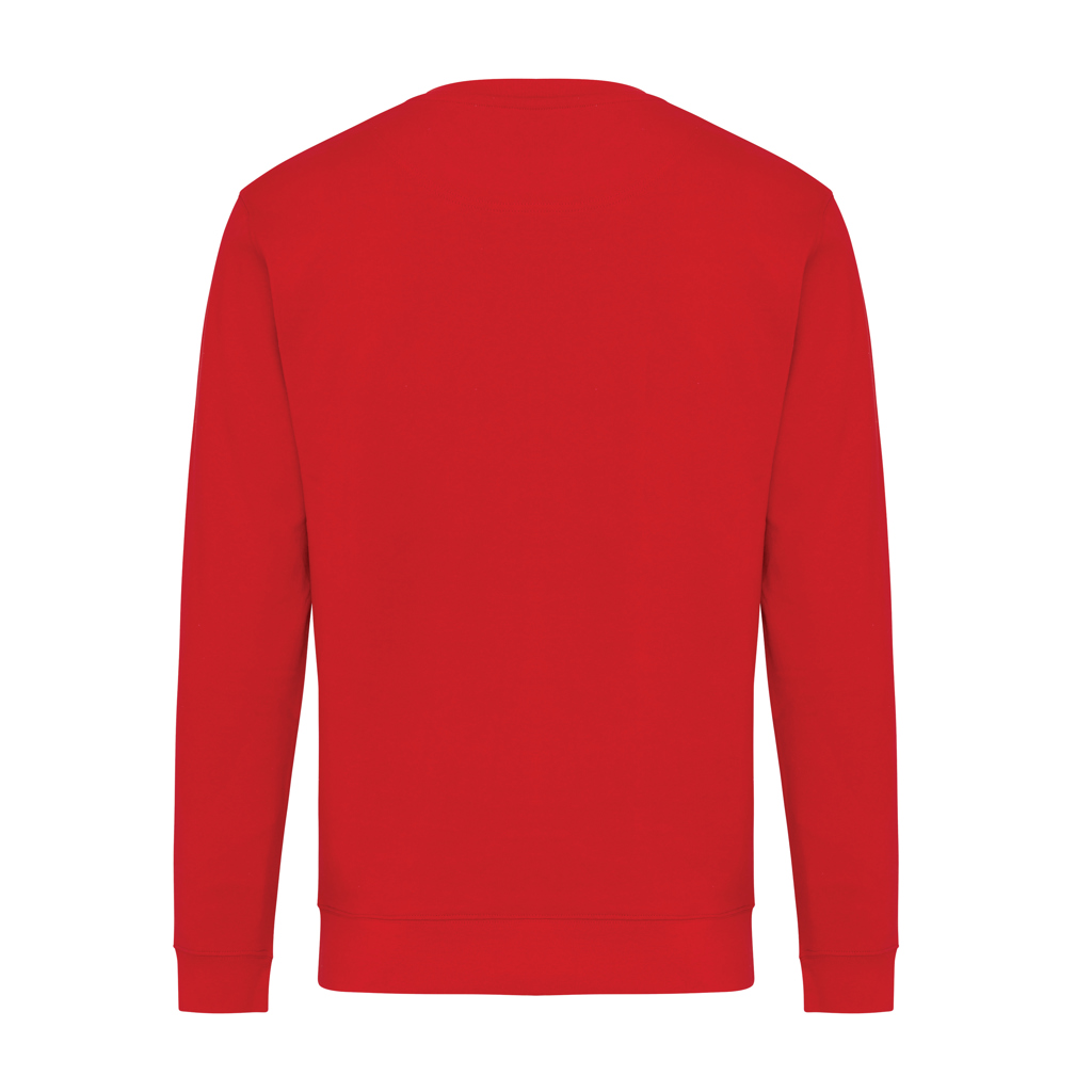 Sweat-shirt rouge à manches longues vu de dos