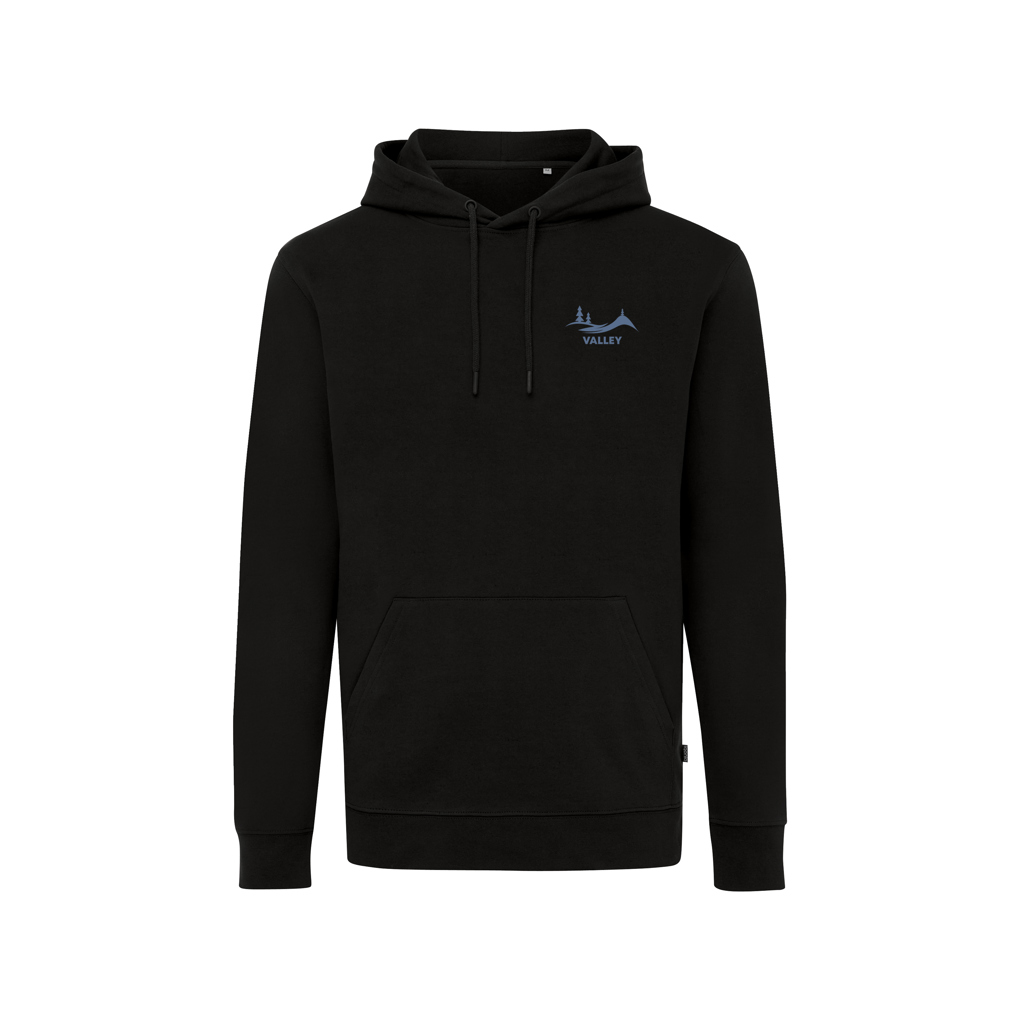Sweat à capuche noir avec logo bleu Valley