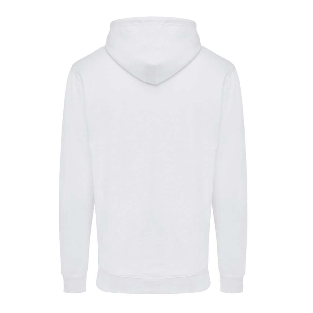 Sweat à capuche blanc vu de dos