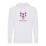 Sweat à capuche blanc logo Purple Wolf