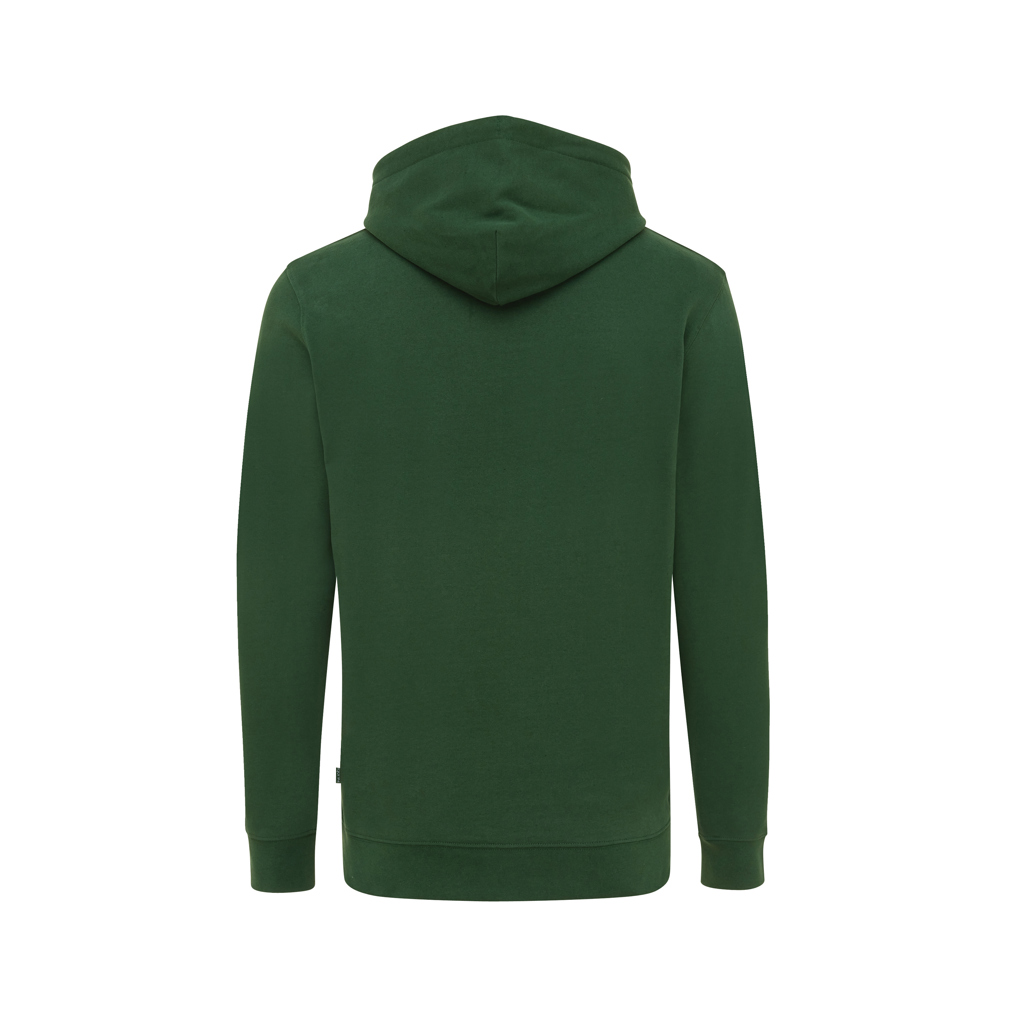 Sweat à capuche vert vu de dos