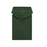 Sweat à capuche vert plié soigneusement