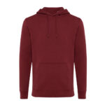 Sweat à capuche bordeaux avec poche ventrale