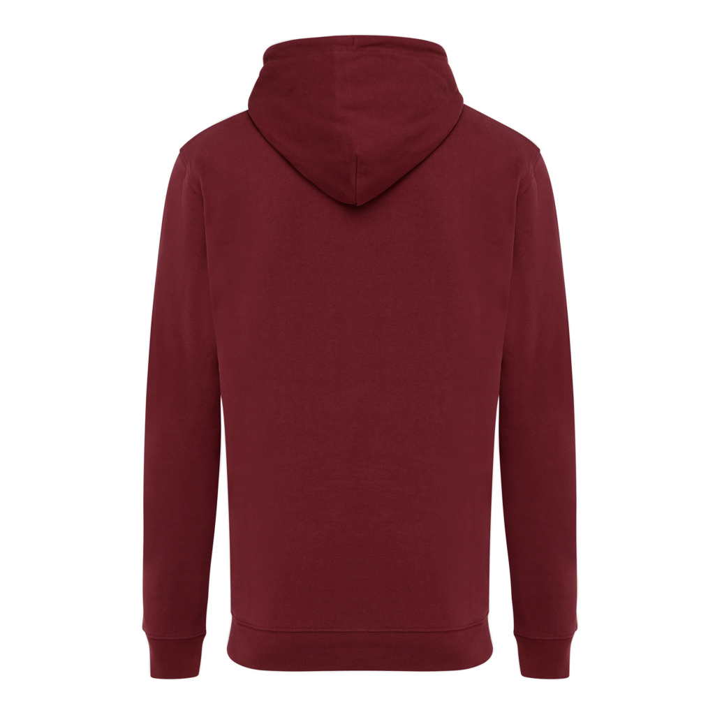 Sweat à capuche bordeaux vu de dos