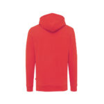 Sweat à capuche rouge vu de dos