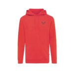 Sweat à capuche rouge à poche ventrale