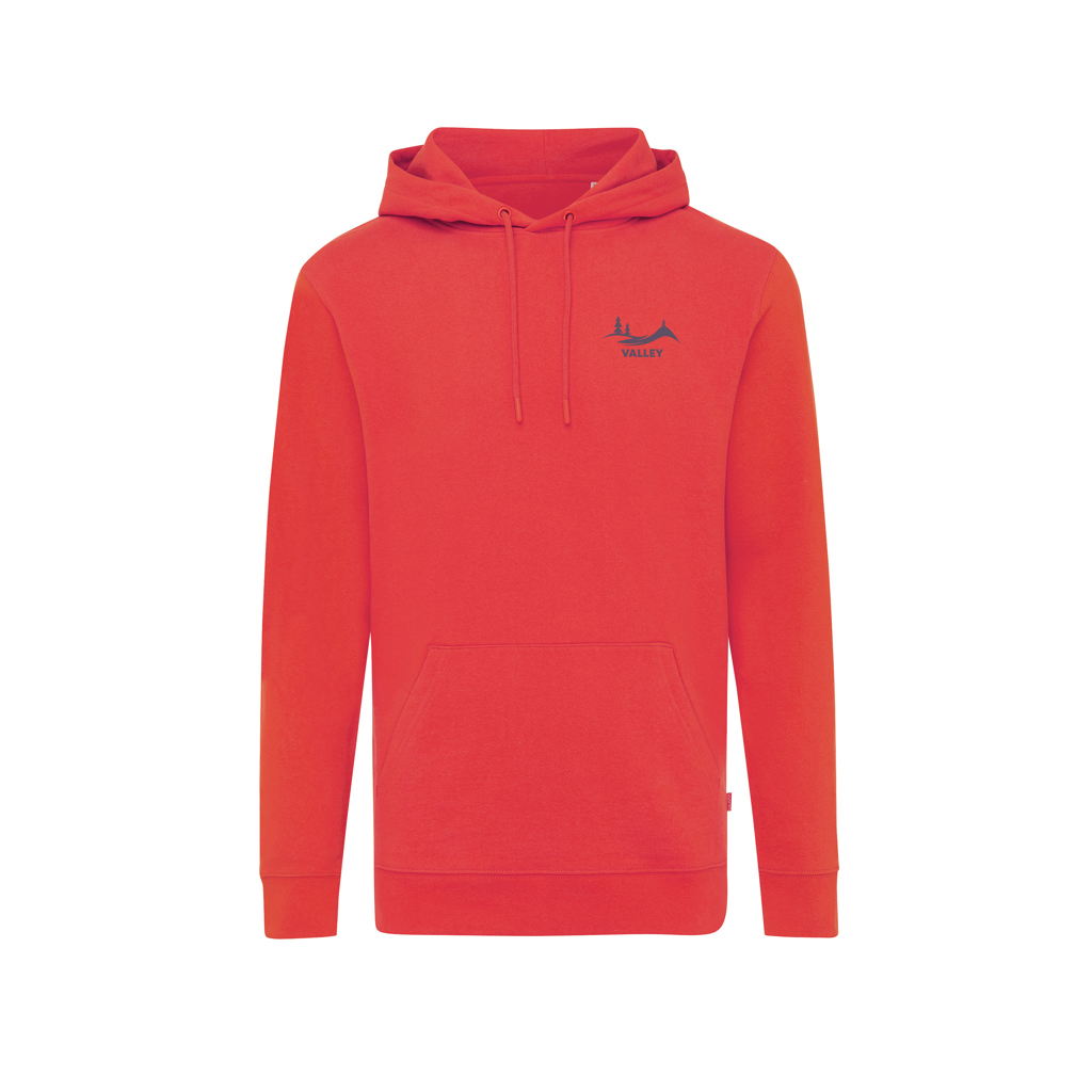 Sweat à capuche rouge à poche ventrale