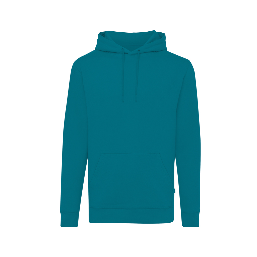 Sweat à capuche bleu uni pour homme