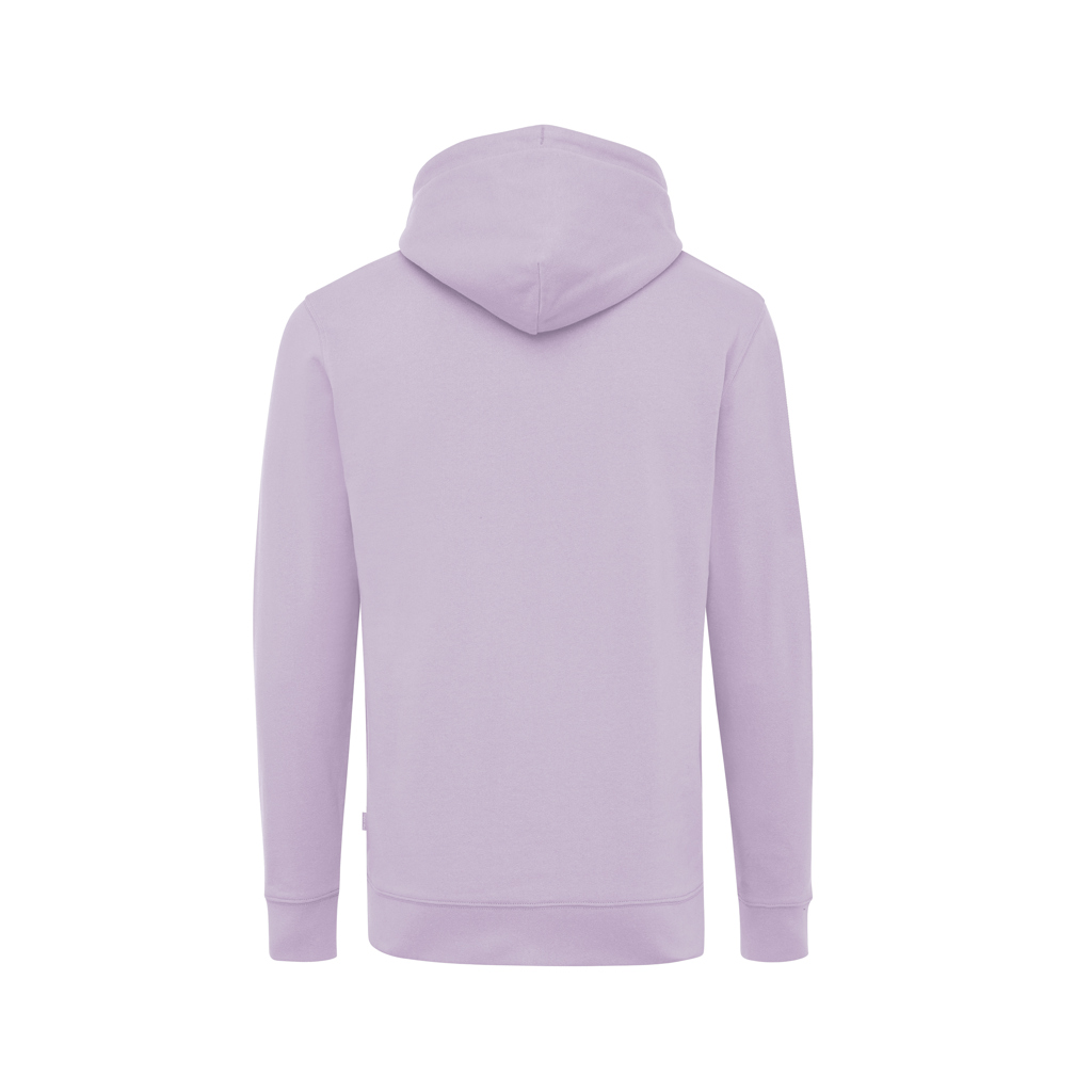 Sweat à capuche violet clair vu de dos
