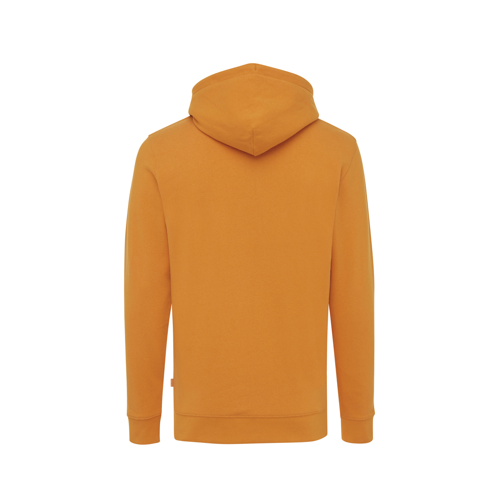 Sweat à capuche orange vu de dos