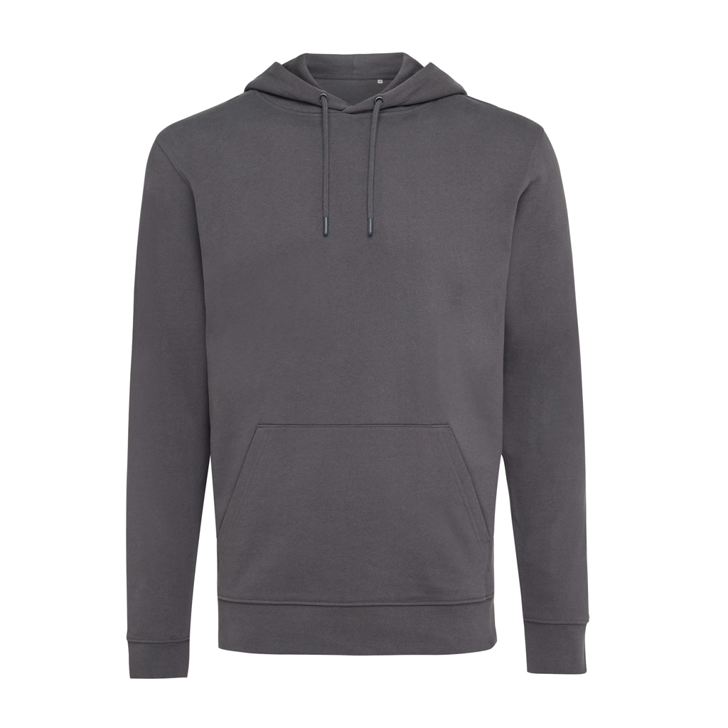 Sweat à capuche gris uni avec poche frontale