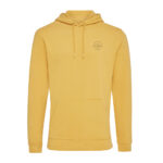 Sweat à capuche jaune avec poche frontale