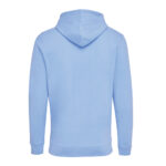 Sweat à capuche bleu clair vu de dos