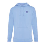 Sweat à capuche bleu clair avec logo brodé