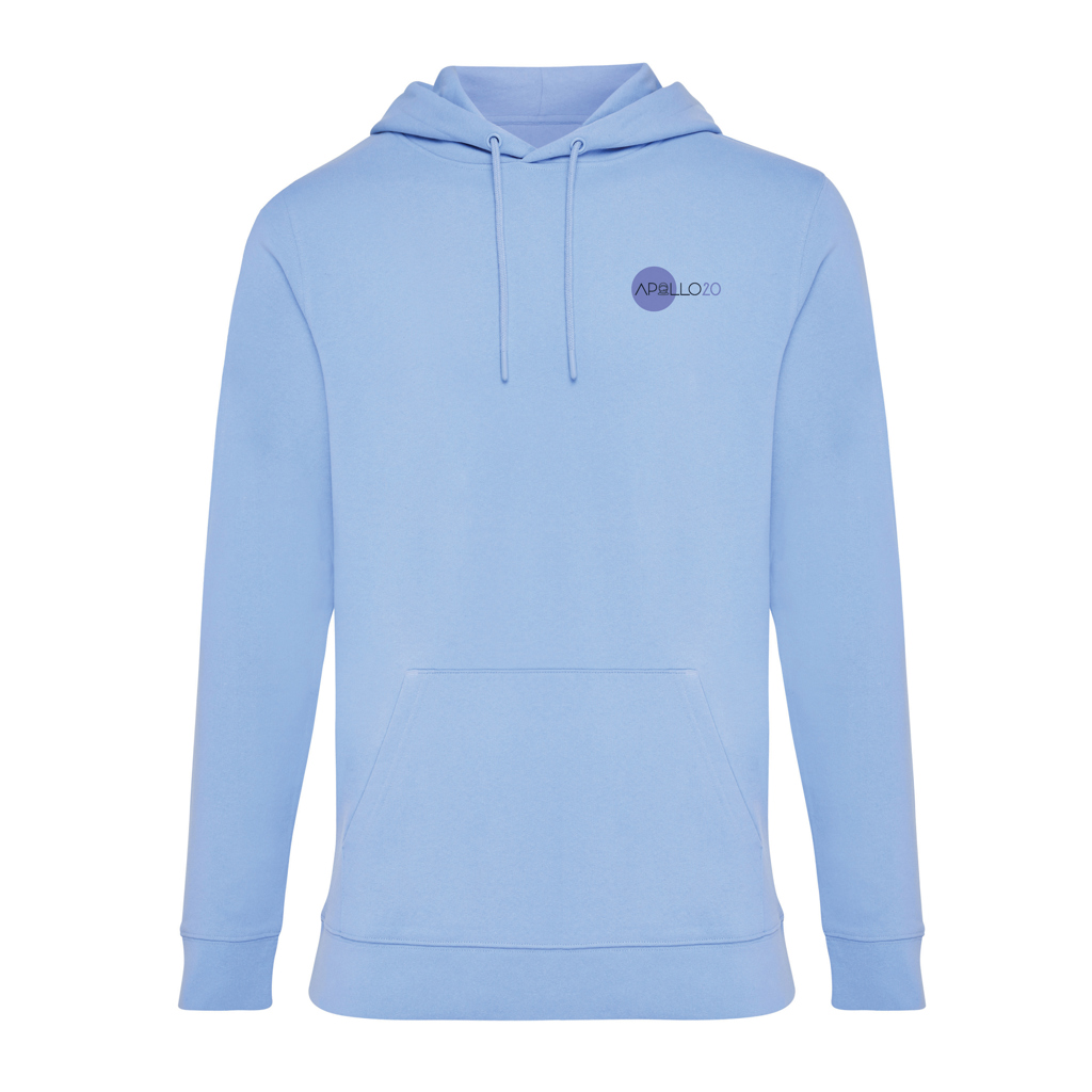 Sweat à capuche bleu clair avec logo brodé