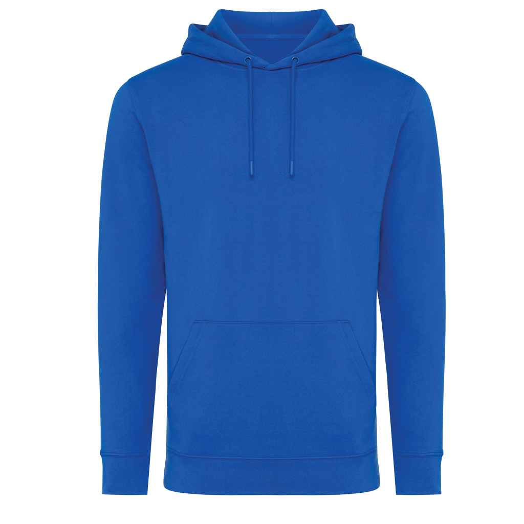 Sweat à capuche bleu uni