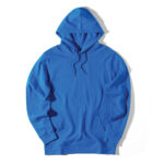 Sweat à capuche bleu uni