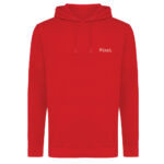 Sweat à capuche rouge avec logo Pixel
