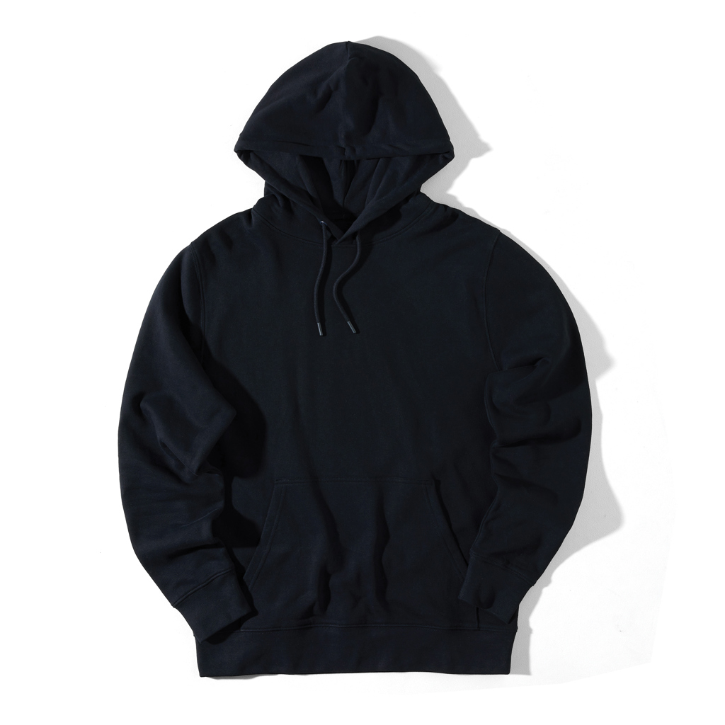 Sweat à capuche noir unisexe basique
