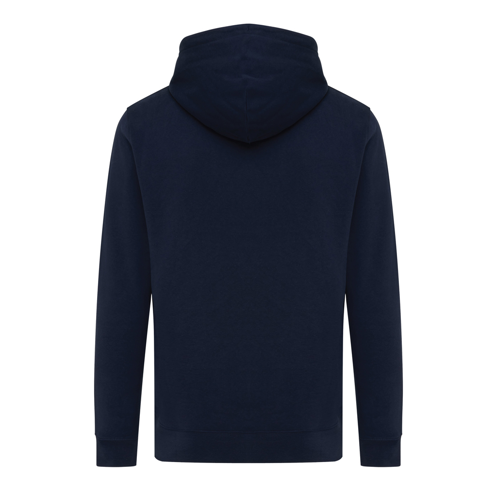 Sweat à capuche bleu marine vu de dos
