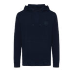 Sweat à capuche bleu marine unisexe avec logo.