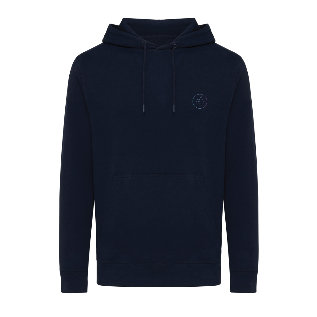 Sweat à capuche bleu marine unisexe avec logo.