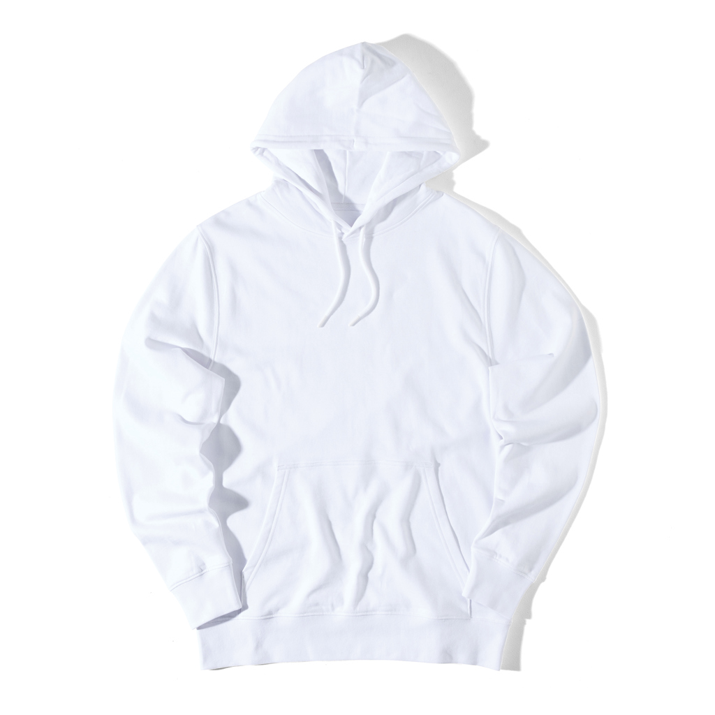 Sweat à capuche blanc basique unisexe