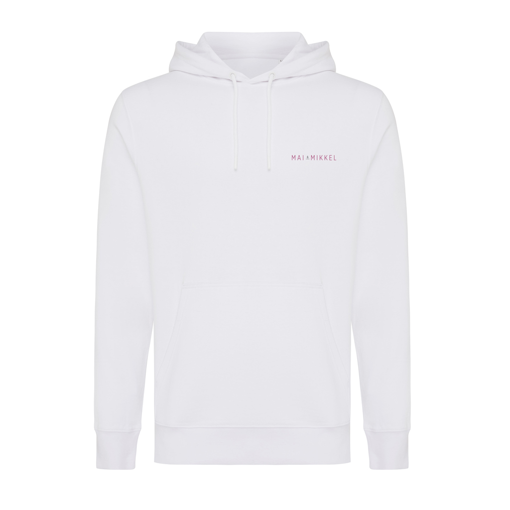 Sweat à capuche blanc minimaliste unisexe