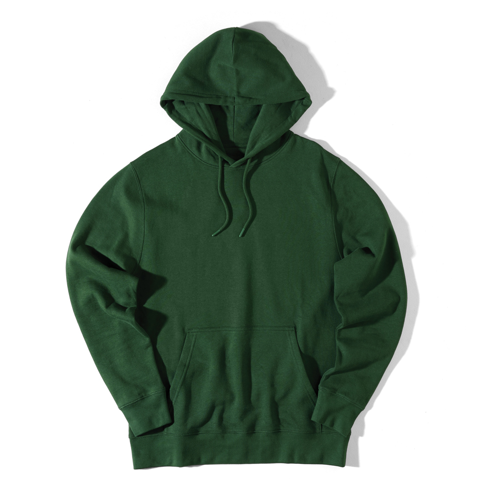 Sweat à capuche vert unisexe basique