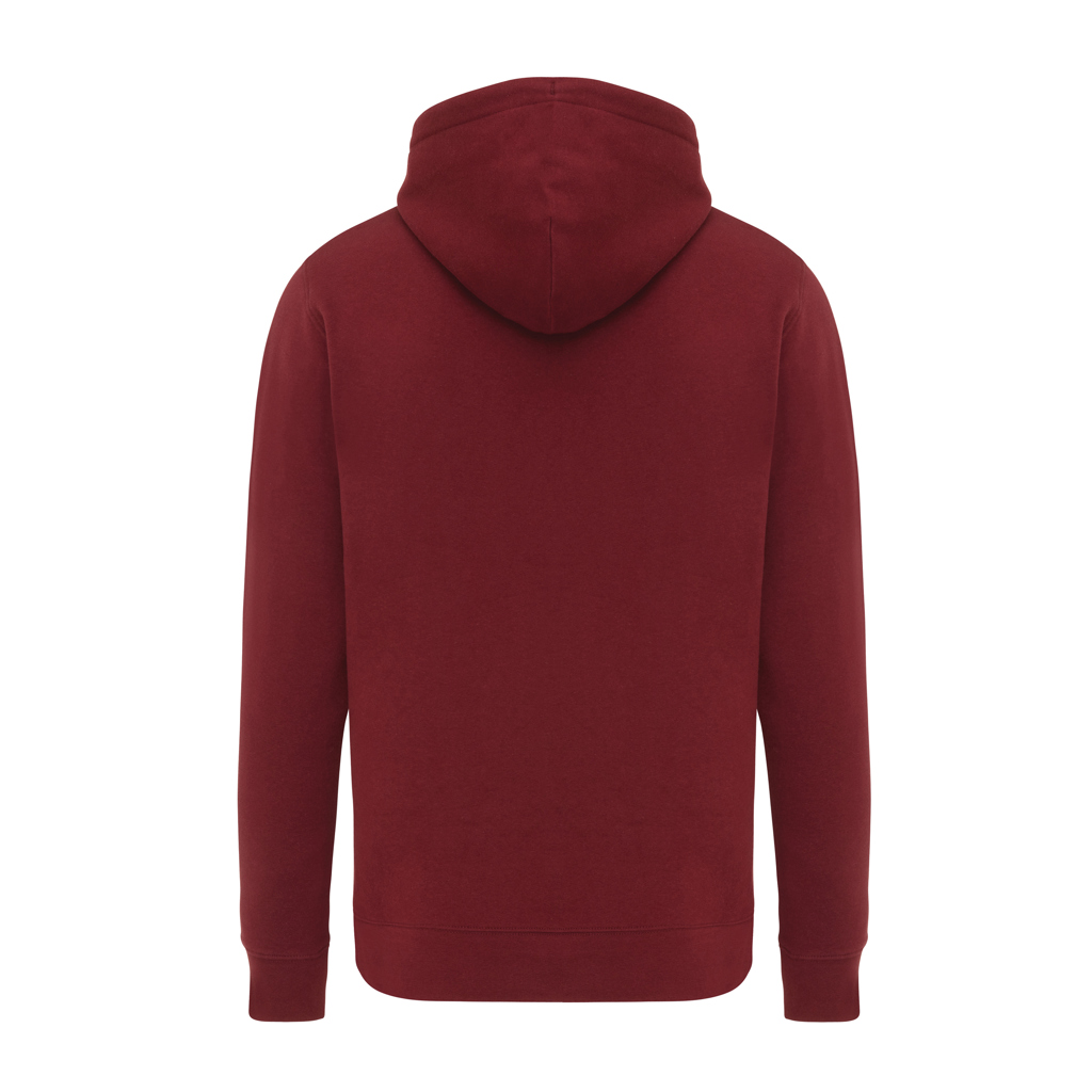 Sweat à capuche bordeaux vu de dos