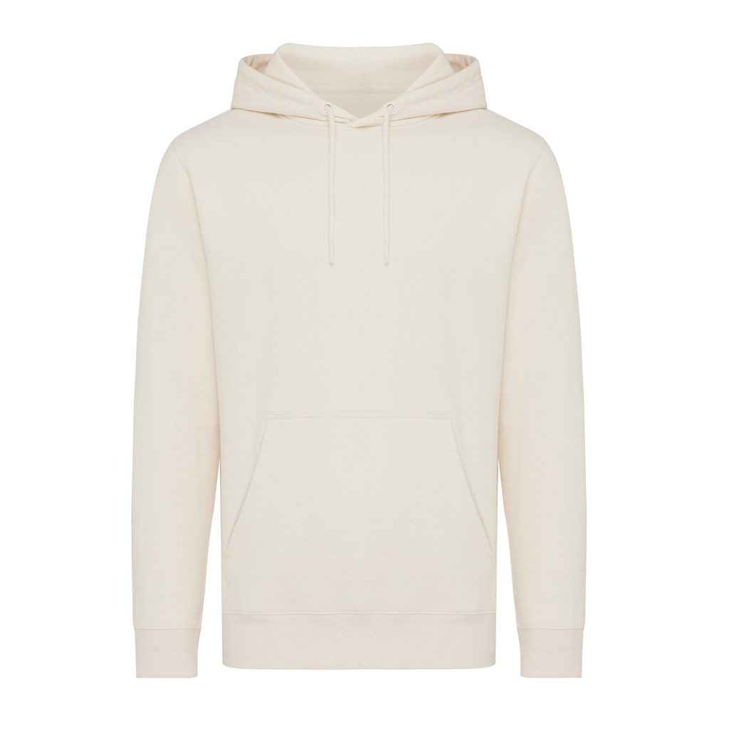 Sweat à capuche beige unisexe avec poche avant