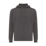 Sweat à capuche gris uni avec poche avant