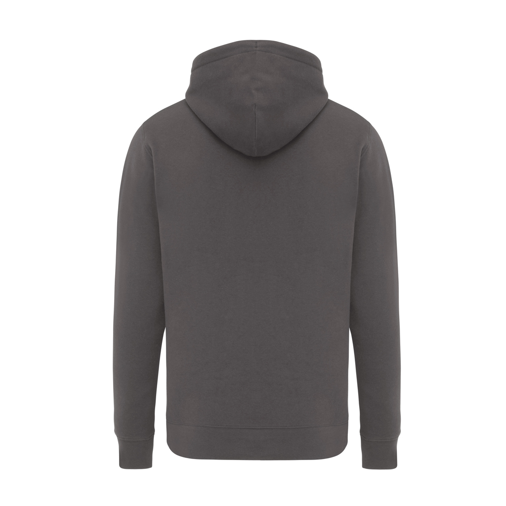 Sweat à capuche gris vu de dos