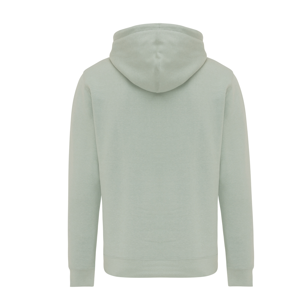 Sweat à capuche vert clair vu de dos
