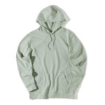 Sweat à capuche vert clair uni