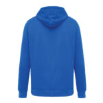 Sweat à capuche bleu vu de dos