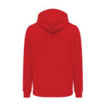 Sweat à capuche rouge vu de dos