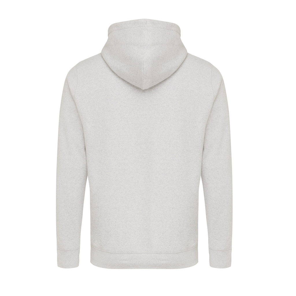 Sweat à capuche gris clair vu de dos