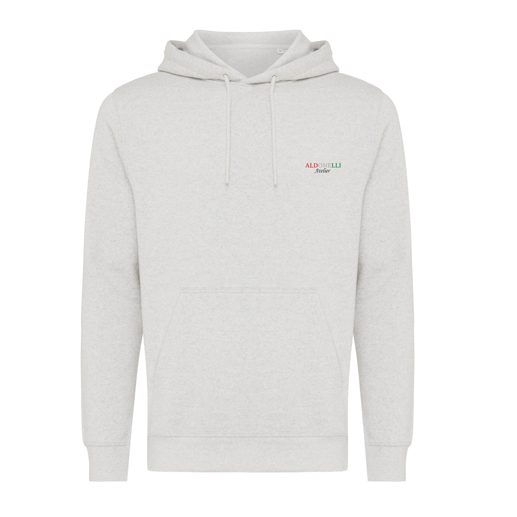 Sweat à capuche gris clair avec logo brodé.