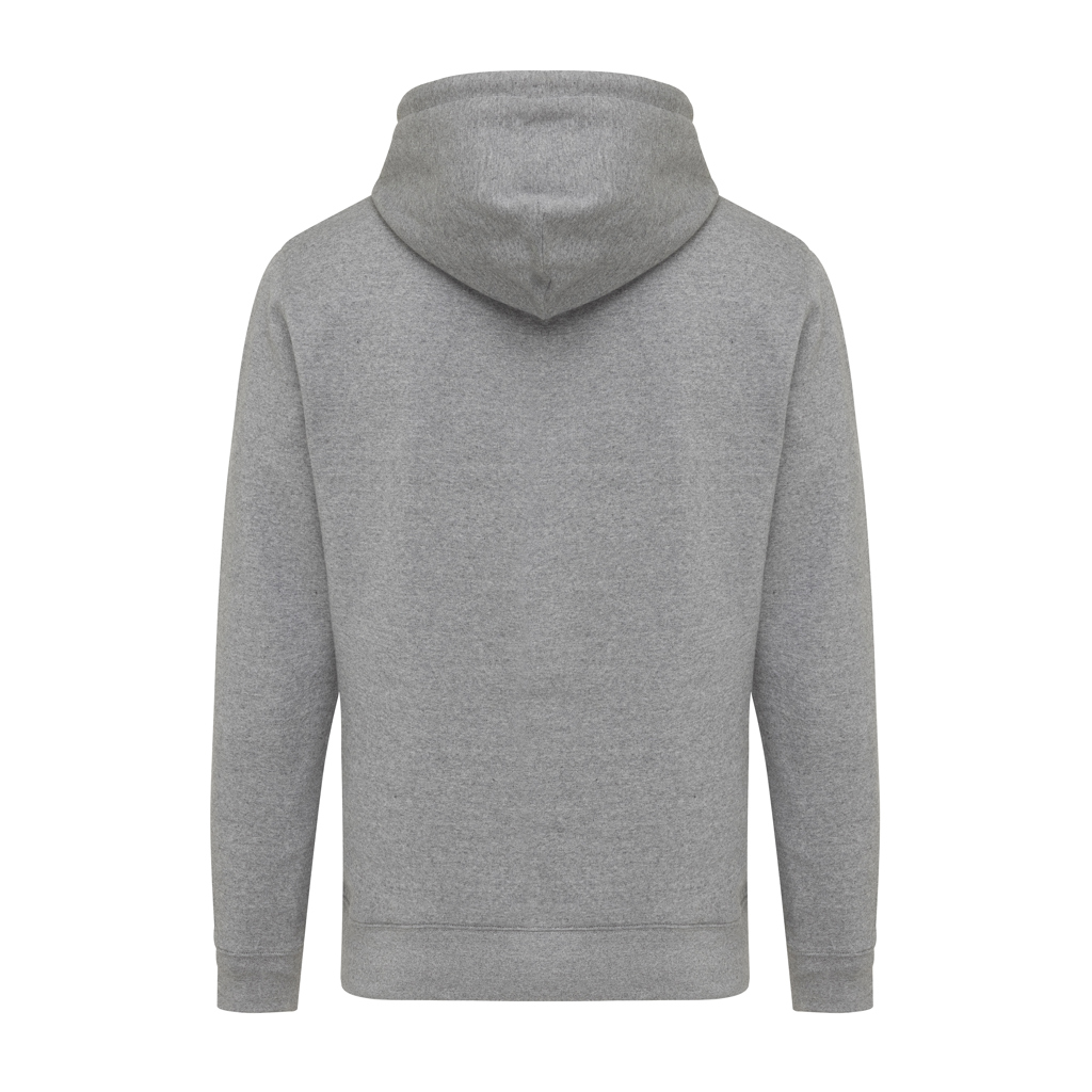 Sweat à capuche gris vu de dos