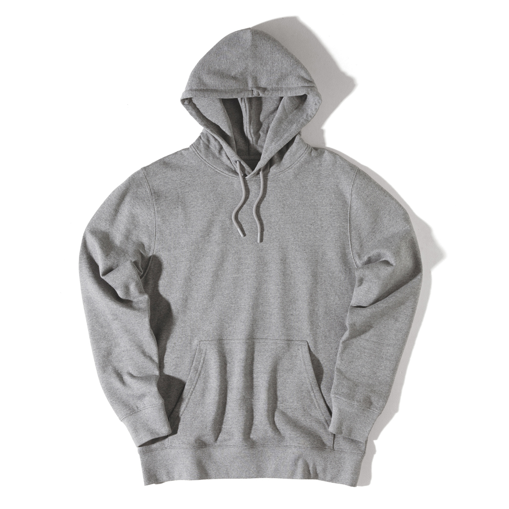 Sweat à capuche gris basique.