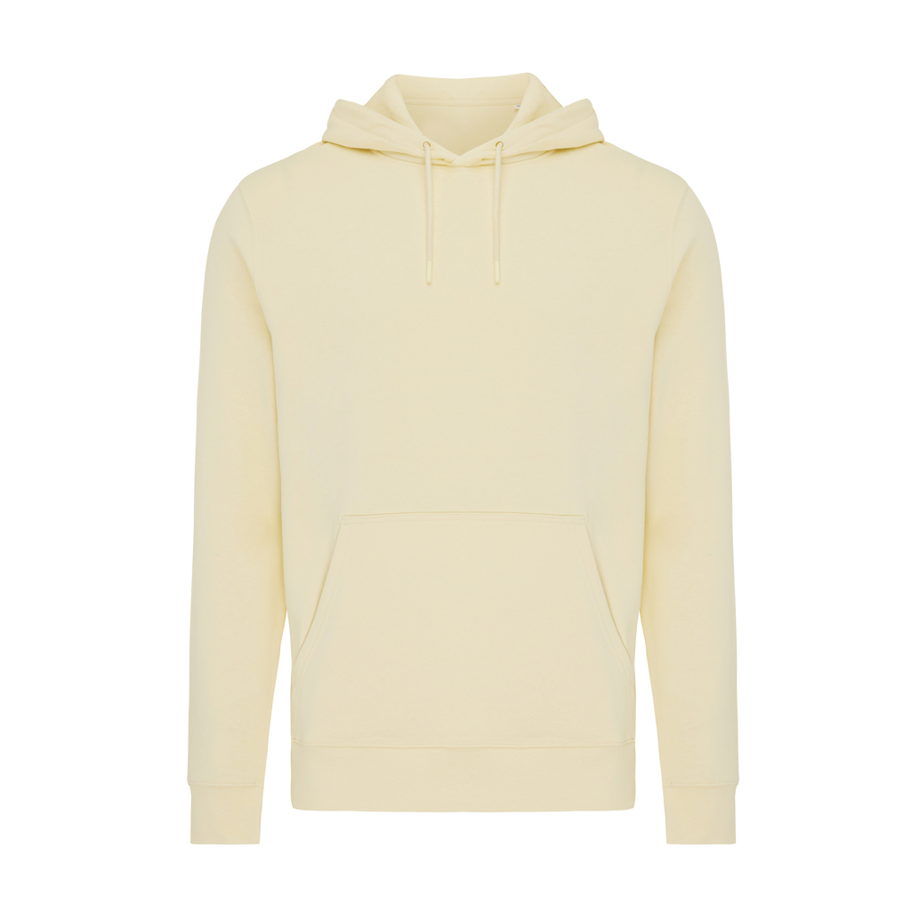 Sweat à capuche beige uni avec poche frontale