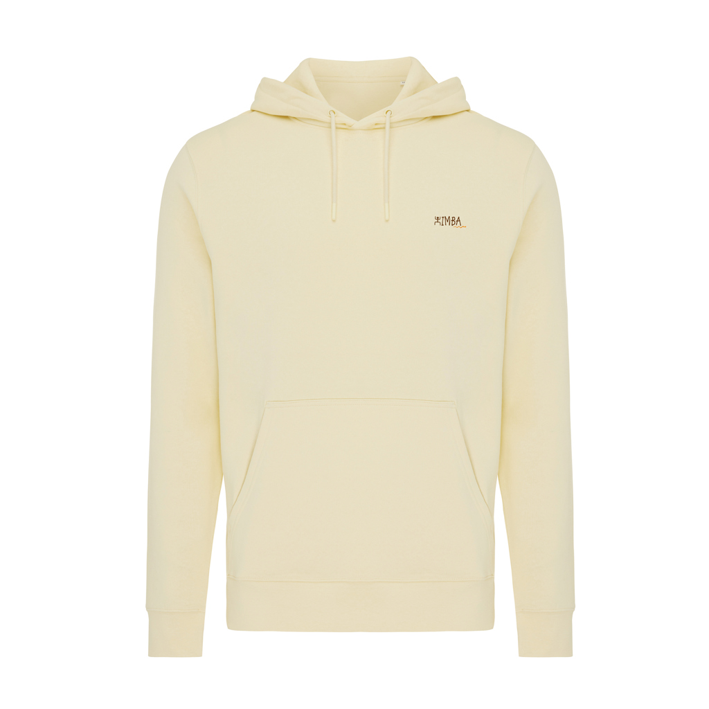 Sweat à capuche beige uni avec poche kangourou