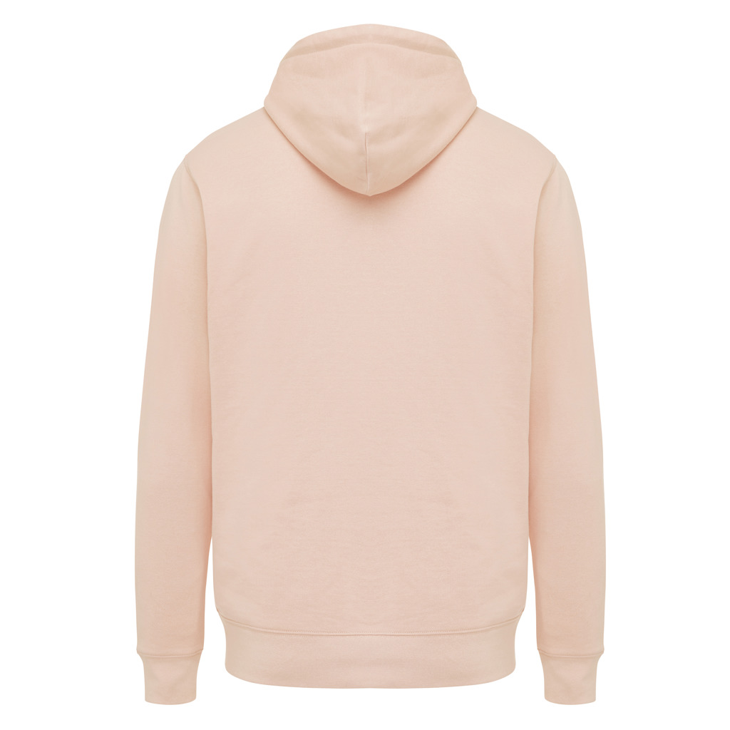Sweat à capuche rose pâle vu de dos