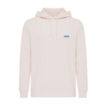 Sweat à capuche beige avec logo bleu one