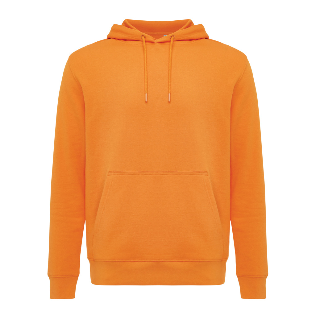 Sweat à capuche orange unisexe avec poche kangourou