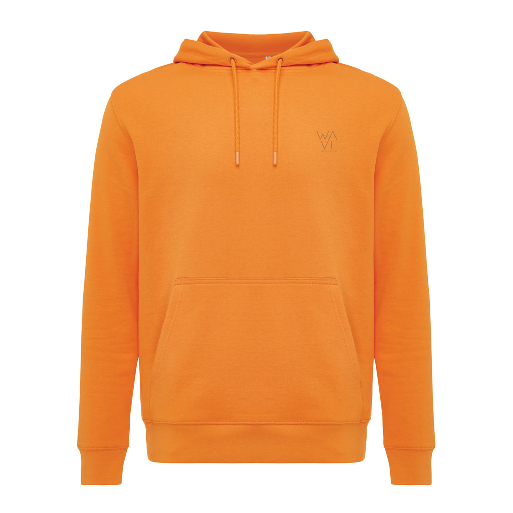Sweat à capuche orange avec poche kangourou