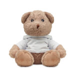 Ourson en peluche marron avec t-shirt blanc
