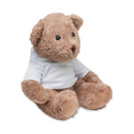 Ourson en peluche brun avec sweat blanc