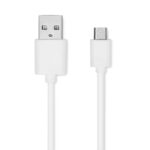 Câble USB blanc avec connecteur micro-USB